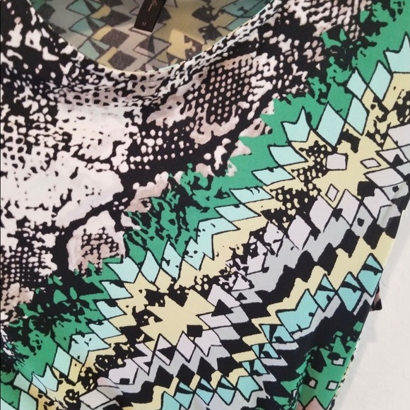 BCBG MaxAzria green black snake bodycon dress with zipper XS - Picture 8 of 9